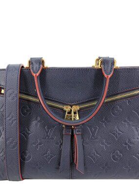 Louis Vuitton  Sully PM Monogram Empreinte Leather Shoulder Bag Marine Rouge